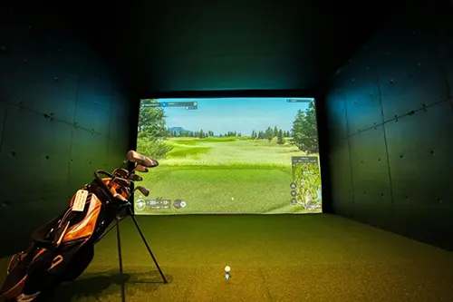 Professional Golfer on the Academy Range